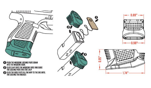 Strike Industries - Enhanced Magazine Plate for Glock 42 - SI-EMP-G42-BK