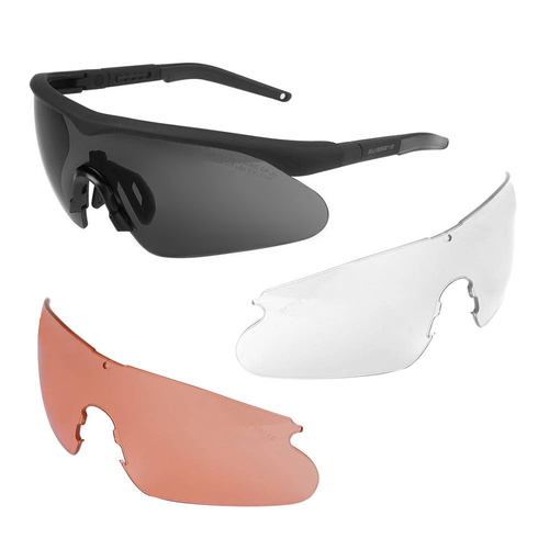 Swiss Eye - Shooting Glasses Raptor Pro - Black - Three Visors - 10164