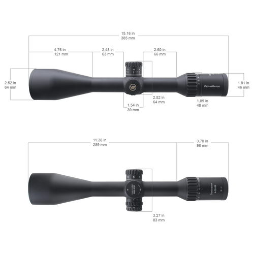 Vector Optics - Riflescope Continental x8 4-32 SFP ED Zero Stop - 56 mm - Black - SCOL-T51