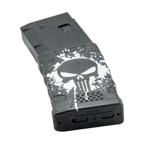 MFT - Polymer Magazine Extreme Duty Punisher Skull for AR-15 / M4 - 5,56 x 45 mm/.223 - 30 Rounds - Black - EXDPM556D-PSS-WH