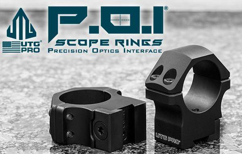 Leapers - Two Piece Mount UTG POI 30/11 - 30 mm - Medium - Black - RDU013015