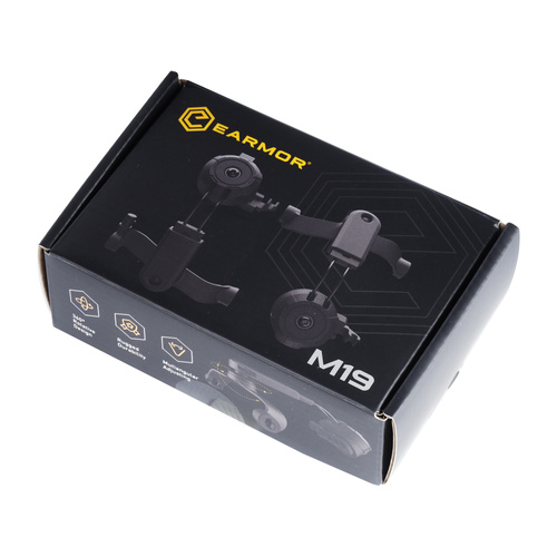 Earmor - Helmet Adapters for M32 Mark4 Hearing Protectors - Black - M19C MARK4