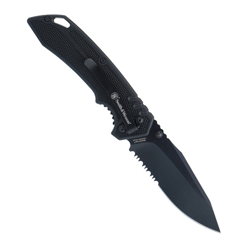 Smith & Wesson - Special Ops Serrated Folding Knife - 7Cr - Black - 1209514