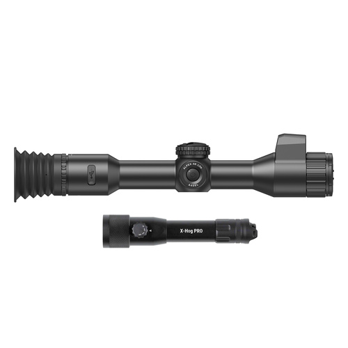HIKVISION - Night Vision Rifle Scope HIKMICRO Alpex 4K LRF Lite with X-hog Pro 850/940 nm Laser Illuminator - Black