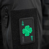 M-Tac - Lucky Card Patch - Cordura 500D - Clover - Black - 51391002