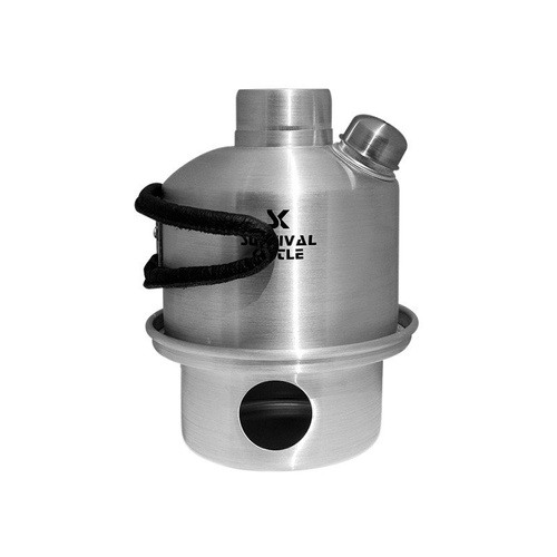Survival Kettle - Silver Mini Steel Tourist Kettle - 0,3 l