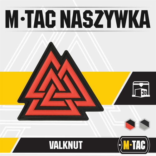 M-Tac - 3D PVC Patch Valknut - Red / Black - 51163233