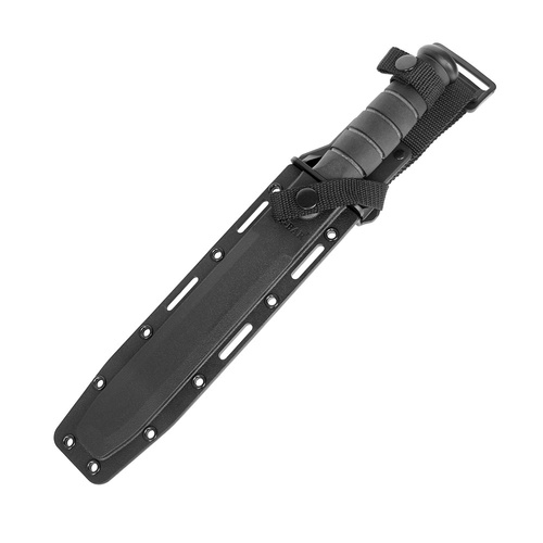 Ka-Bar 1245 - Military knife - Tanto - Combo - Black - Kydex sheath 