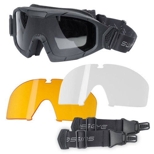 Swiss Eye - Shooting Goggles R-Tac - Black - Three Visors - 18840