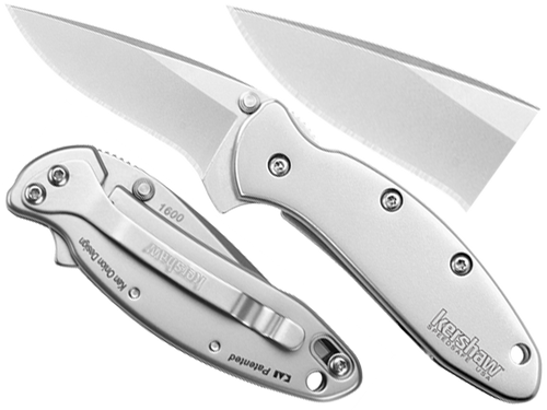Kershaw - Chive 1600 Tactical Knife - 420HC - Silver - 1600