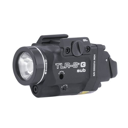 Streamlight - Tactical LED Flashlight for Pistols TLR-8 G SUB Multi-Fuel - G43X/G48 - 500 lm - Black - L-69431