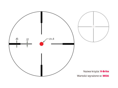 Vortex Optics - Rifle Scope Crossfire II 6-18x44 - 1'' - AO - V-Brite MOA - Black - CF2-31029