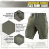 M-Tac - Aggressor Summer Flex Tactical Shorts - Army Olive - 20472062