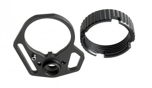 Strike Industries - Multi-Function End Plate and Anti-Rotation Castle Nut - Black - SI-AR-MFEP&ACN