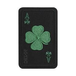 M-Tac - Lucky Card Patch - Cordura 500D - Clover - Black - 51391002