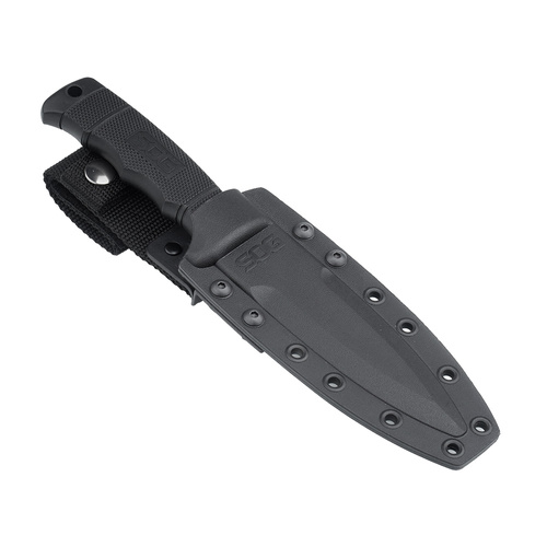 SOG - Tactical Knife SEAL Pup Elite - Serrated Back - Kydex Sheath - Black - E37T-K