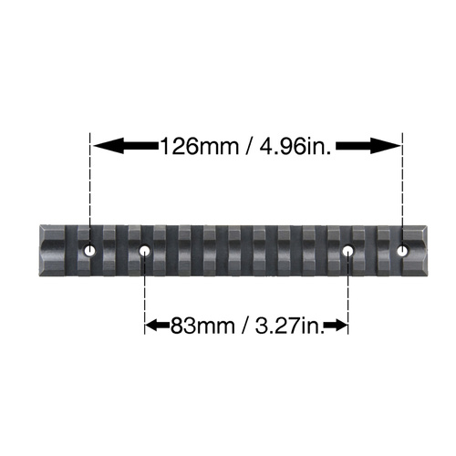Vekt Defense - Steel Rail Tikka T3 Picatinny - 156 mm - Black - SCTIK-01