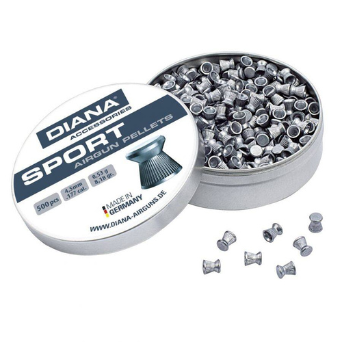 Diana - Hunters Mate Slug Airgun Pellets - 4.5mm - Diabolo - 500 pcs - 44403007 44400005