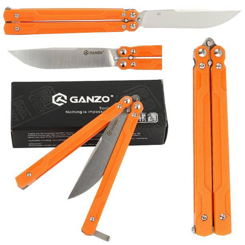 Ganzo - Balisong Firebird G766 Butterfly Knife - 440C - Orange - G766-OR