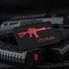M-Tac - AR-15 223/5.56 Laser Cut Patch - Black/Red - 51111233