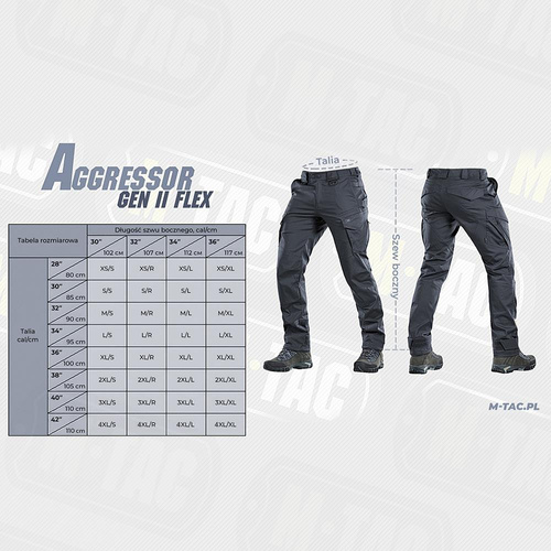 M-Tac - Tactical Pants Aggressor Gen.II Flex - Ripstop - Dark Grey - 20058012