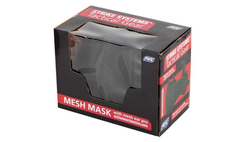 Strike Systems - Stalker mesh mask with ear protection - Black - 19216