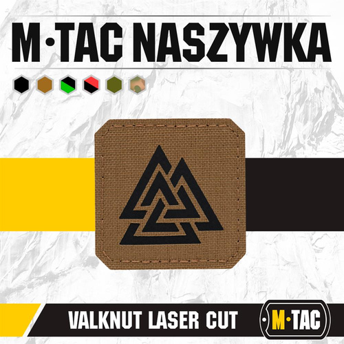 M-Tac - Laser cut Valknut square patch - Black / Coyote - 51162502