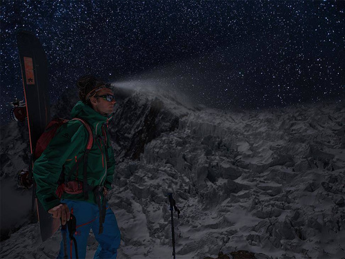 Fenix - Rechargeable LED headlamp flashlight - 1400 lumens - Black - HM65R