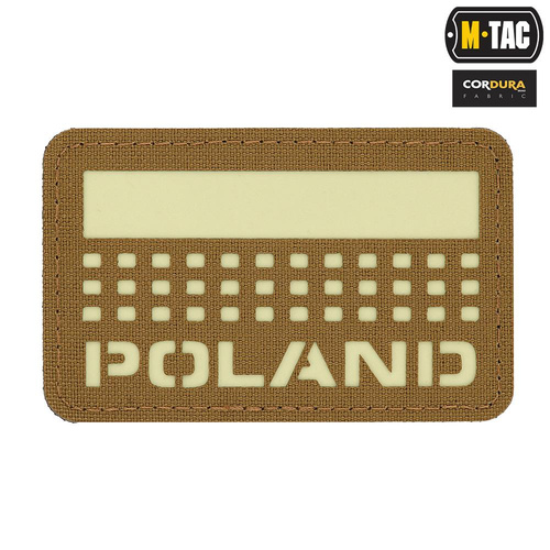 M-Tac - Poland Flag and Inscription Patch - Fluorescent - Pixels/Rectangle - Coyote - 51006205