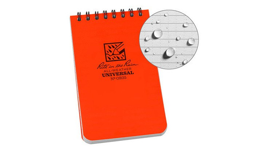 Rite in the Rain - All-Weather Notebook - 3 x 5" - OR35 - Blaze Orange