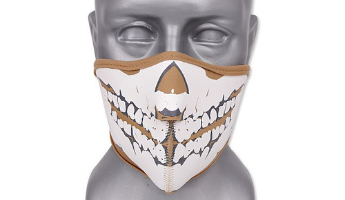 101 Inc. - Neoprene Face Mask 3D Skull - Coyote Brown - 219292-CB