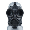 Military gas mask OM-90 with a water bottle