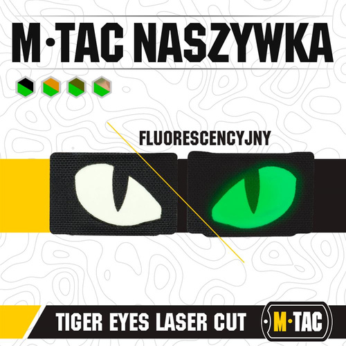 M-Tac - Tiger Eyes Laser Cut Patches - Pair - Black - 51140002