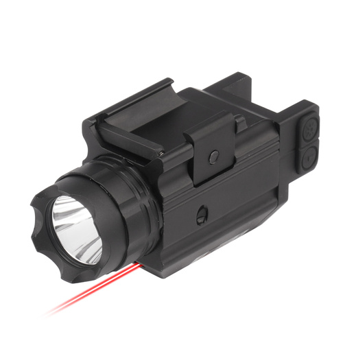 VipeRay - Tactical Flashlight with Laser for Pistols Doublecross Compact - Combo - Black - SCRL-05