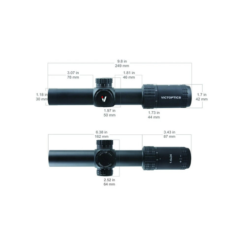 Victoptics - Rifle Scope S6 1-6x24 ET - 30 mm - SFP - Black - OPSL22