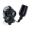 Military gas mask OM-90 with a water bottle
