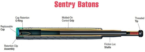 ASP - Telescopic baton S21 Sentry Friction Loc 21'' Santoprene - 52400
