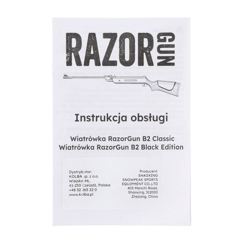 RazorGun - Air Rifle B2 Classic Break-Action - 5.5 mm Diabolo - Polymer - Black - B2-4P 5.5