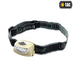 M-Tac - Head Flashlight LED 4+1 - 18 lm - AAA - Khaki - MTC-HL-022-KH