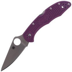 Spyderco - Delica® 4 FRN Flat Ground Purple PlainEdge Knife - C11FPPR