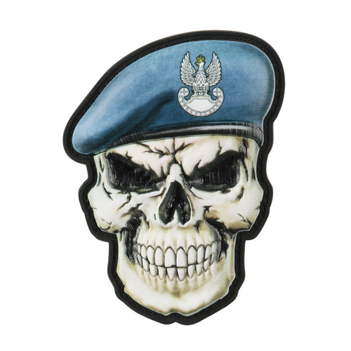 M-Tac - Morale Patch - Skull in Beret - Poland Coastal Defence Forces - Velcro - PVC 3D - 52338205