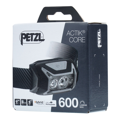 Petzl - Actik Core Rechargeable LED Head Flashlight - 600 lm - Gray - E065AA00