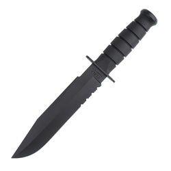 Ka-Bar 1271 - Fighter military knife - Combo - Black.