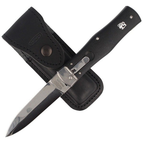 Mikov - Automatic spring knife Predator ABS Black Clip - 241-NH-1/N BK