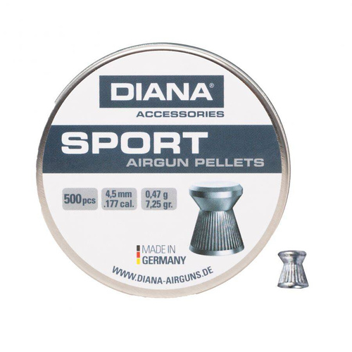 Diana - Hunters Mate Slug Airgun Pellets - 4.5mm - Diabolo - 500 pcs - 44403007 44400005
