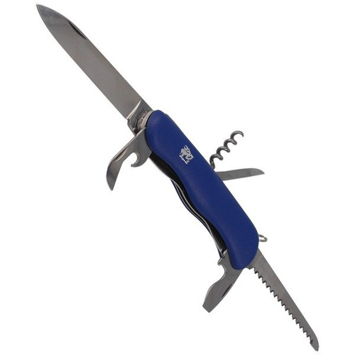 Mikov - Multifunction Pocket Knife Praktik 110 mm - 6 Tools - Blue - 115-NH-6/AK BLU