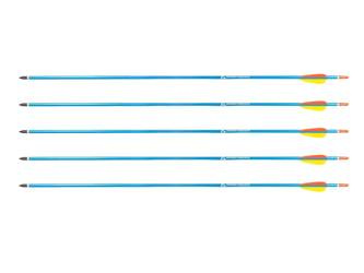 Poe Lang - 30" Aluminum Arrow - Pointed Blade - Blue - 5 Pieces