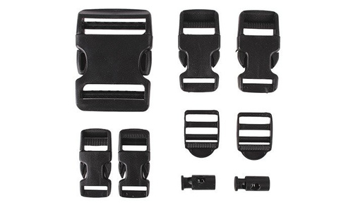101 Inc. - Buckle Set - Black - 9 pcs