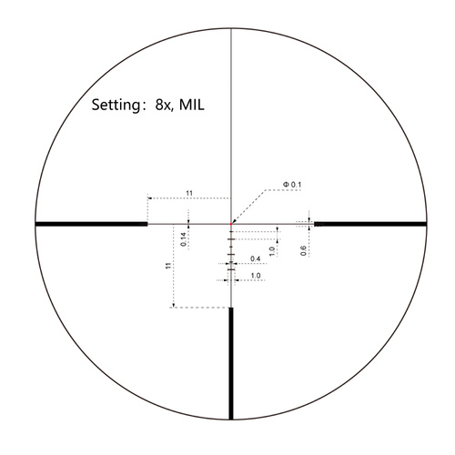 Vector Optics - LPVO Scope Continental x8 1-8x24i ED Fiber - SFP - VET-FDR - Black - SCOC-45