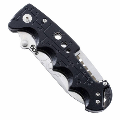 SOG - Electrician's Folding Knife Kilowatt with Wire Strippers - Black - EL01-CP